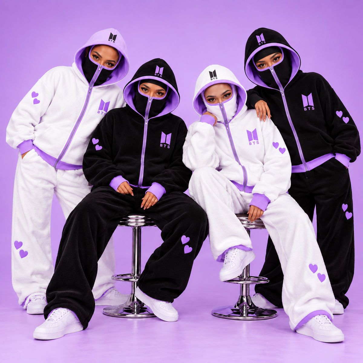 BTS Ski Mask Hoodie