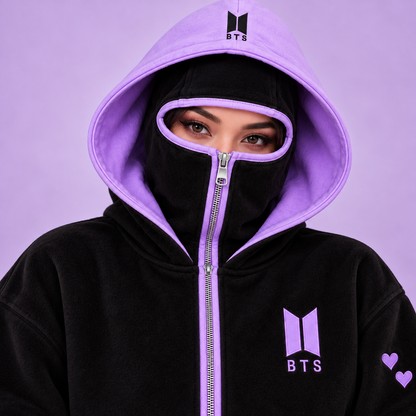 BTS Ski Mask Hoodie