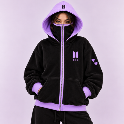 BTS Ski Mask Hoodie